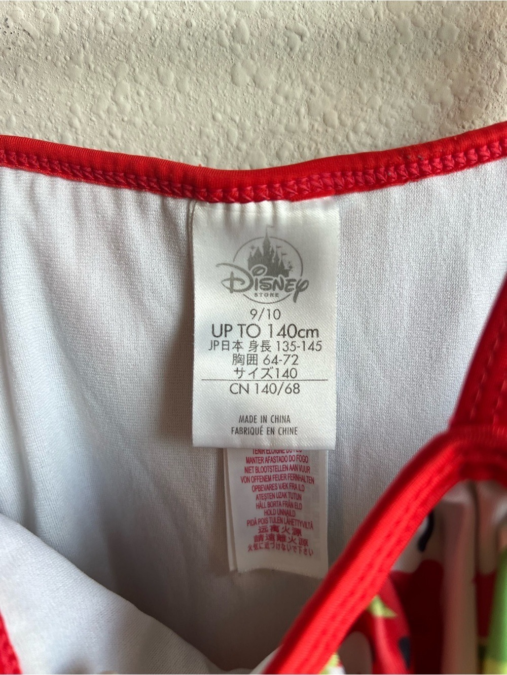 Disney Red Fruit-Print Ruffle One-Piece Swimsuit - Picture 3 of 5